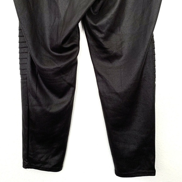 A.N.A. Black Faux Leather Moto Leggings - Picture 8 of 8